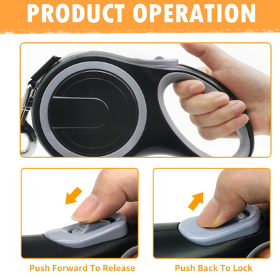 Extendable Dog Lead Quick Release Dog Lead Free Anti-Bite Nylon Tape for Large Dogs