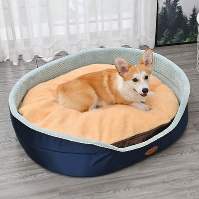 Dog Kennel All Year Round Thick Cushion Golden Hair Large Dog Sofa Winter Supplies Double Decker Dog Bed Pet Bed