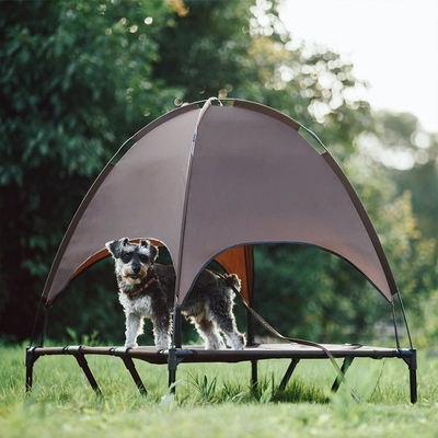 Dog March Bed Outdoor Sunshade Pet Tent Elevated Bed With Roof Massive Dog Bed Detachable Folding Trampoline In Summer