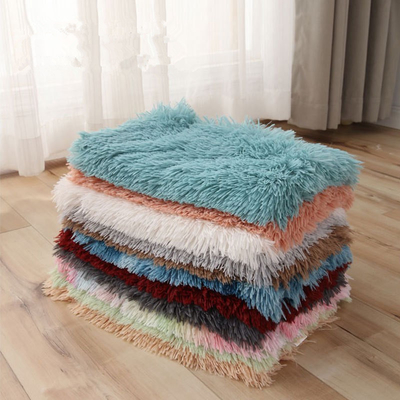 Plush Pet Mat Double Layer Warm Pet Blanket Dog Mat Chew Proof Dog Crate Mat Pet Supplies