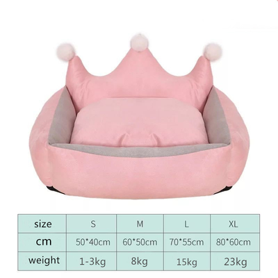 Fully Removable And Washable Dog Throne Bed Thickened In Winter Warm And Scratch Resistant Crown Dog Bed