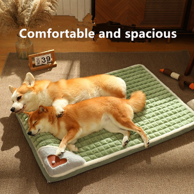 Removable And Washable Four Seasons Thickened Deep Sleep Gingham Dog Bed Small And Medium-Sized Dog Pet Mat