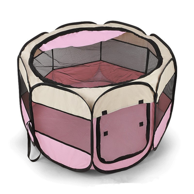 Amazon Hot Sale Pet Fence Tent Can Store Folding Dog Bed For Camping Cat Delivery Room Folding Octagonal Dog Cage