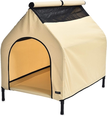 Xl Elevated Dog Bed Pet Bed Sunshade March Bed Outdoor Pet Tent Breathable Portable Dog Kennel Tent
