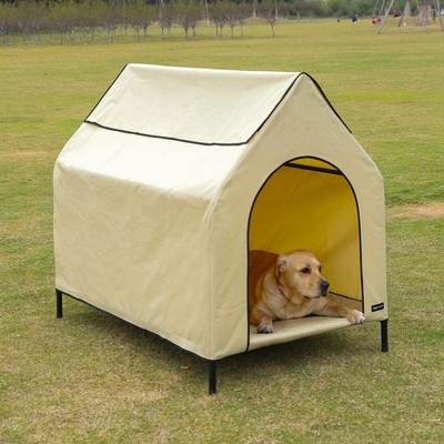 Xl Elevated Dog Bed Pet Bed Sunshade March Bed Outdoor Pet Tent Breathable Portable Dog Kennel Tent