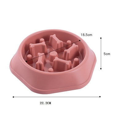 Pet Bone Slow Food Bowl Non Slip Easy To Rinse Small And Medium Sized Dog Anti Choking Bowl