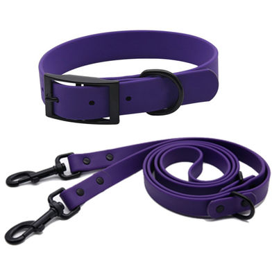 Waterproof PVC Rubber Dog Leash Set Personalized Dog Collar And Leash Set Long Extendable Dog Lead