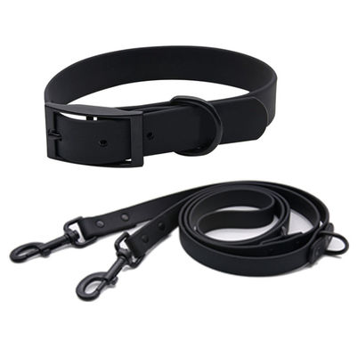 Waterproof PVC Rubber Dog Leash Set Personalized Dog Collar And Leash Set Long Extendable Dog Lead