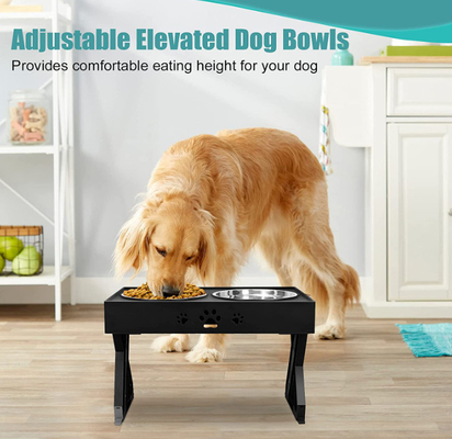 Elevated Dog Bowls Adjustable Raised Dog Bowl For Small Medium Large Dogs And Pets