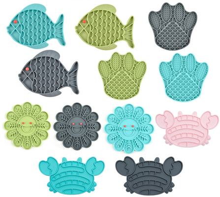 Dog Slow Feeder Licking Mat With Suction Cups For Dog Treats & Cat Food