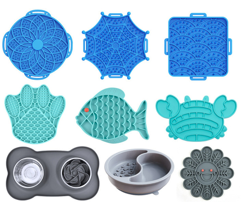 Dog Slow Feeder Licking Mat With Suction Cups For Dog Treats & Cat Food