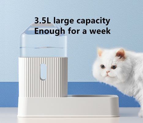 Dogs Cats Food Feeder And Water Dispenser 3.5L,2 In 1 Cat Food Water Dispensers For Small Medium Big Pets