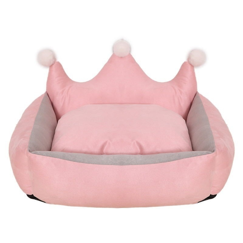 Fully Removable And Washable Dog Throne Bed Thickened In Winter Warm And Scratch Resistant Crown Dog Bed
