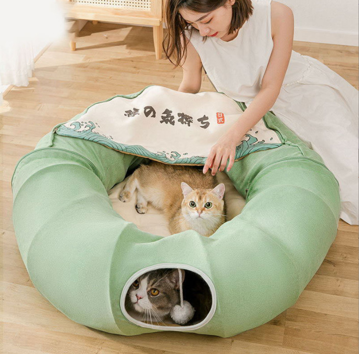 Large Cat Tunnel  Bed For Cats Play Tube 10.5 Inches In Diameter